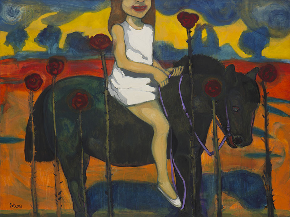 Mis siete rosas cortadas, 150x200cm, acrílico sobre tela, 2001. Colección Engelman-Ost